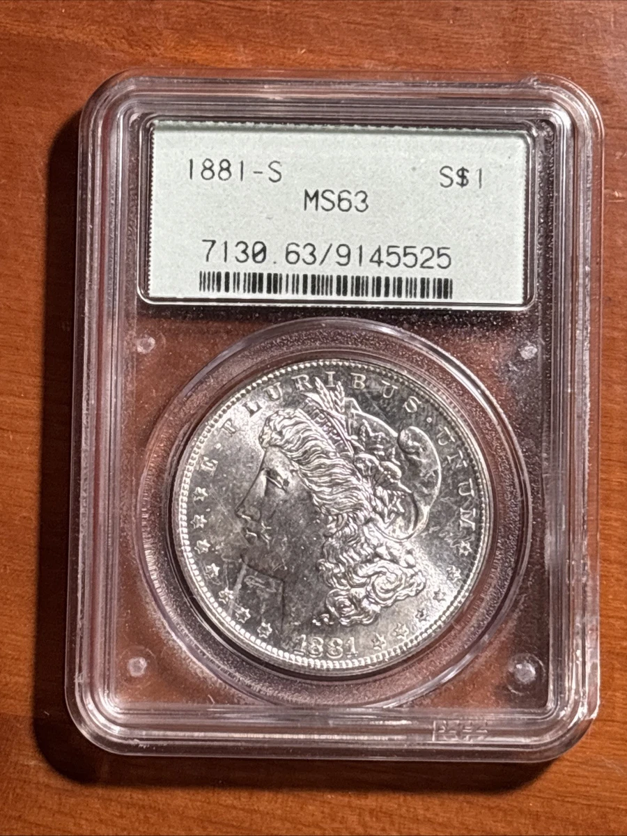 1881 S 銀貨 MS 63 1881-S Morgan Silver Dollar. MS-63 * (NGC