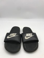 Nike 343880-090 Benassi Slides Black w/ White Swoosh Sandals Men's Size 10