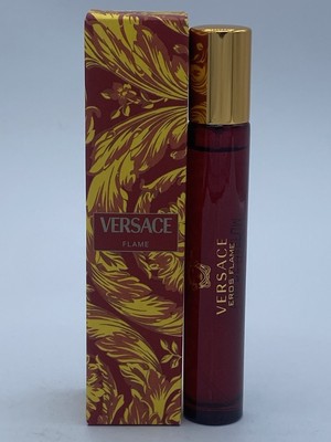Versace Eros Flame Eau De Parfum Spray 0.3 oz 10 Ml New In Open Box Travel Size.