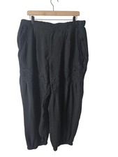 By Anthropologie Pieced Lace Joggers Lace Pull On Black Wide Leg Pants L