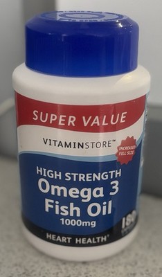 Vitamin Store Omega 3 Fischöl hochfest 1000mg 180 Kapseln B13