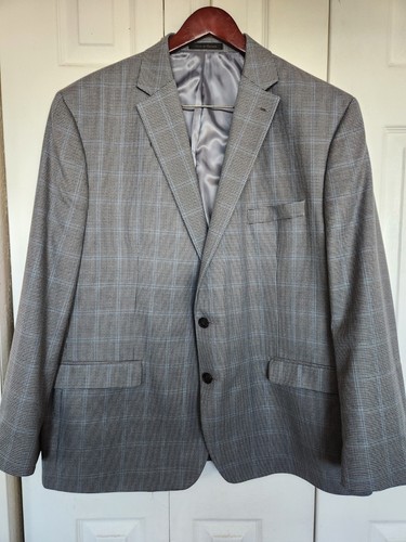 Chaps Ralph Lauren Men's Brown Check Sport Coat Blazer 50R Polyester Viscose - Picture 1 of 16