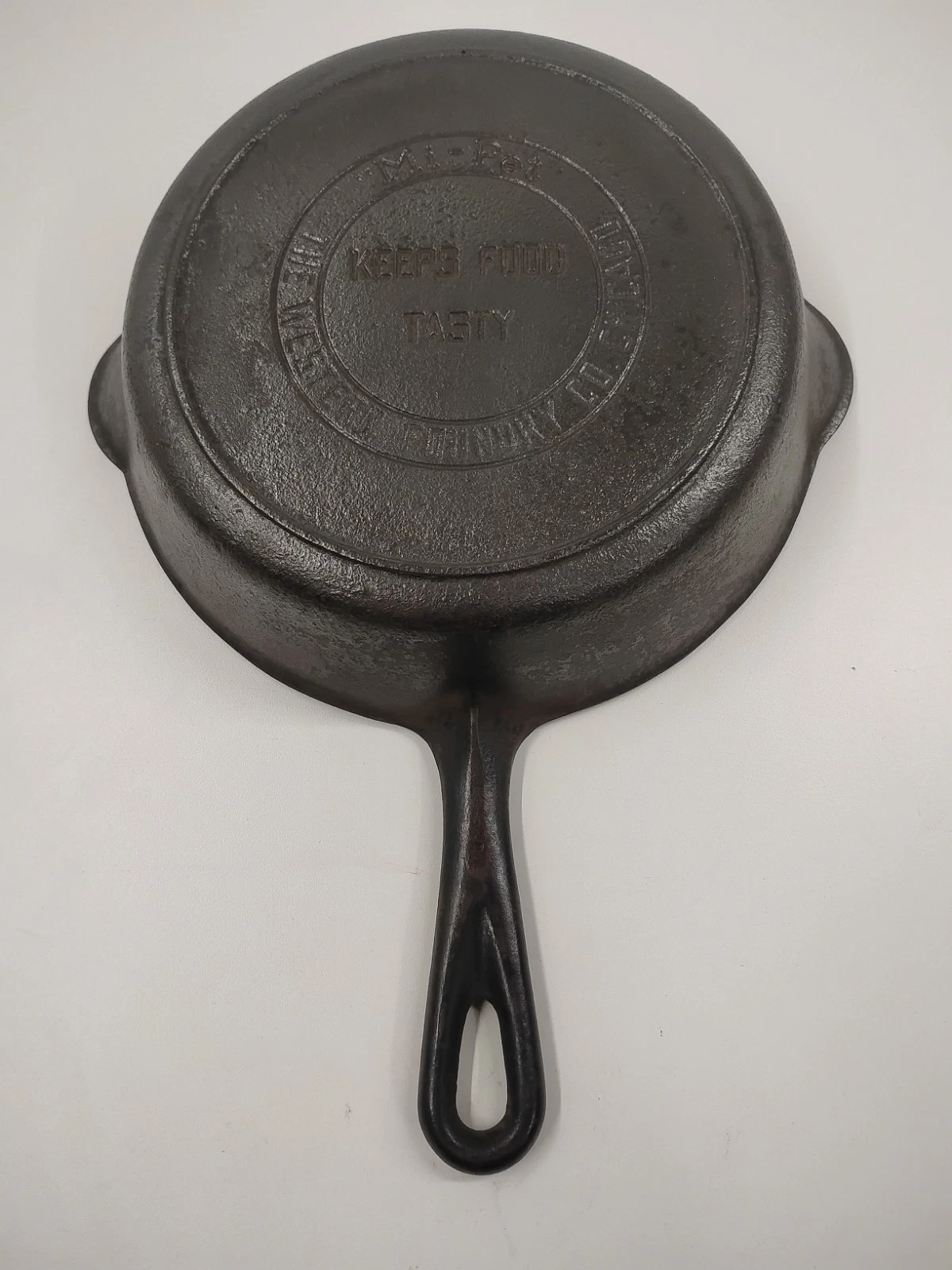 HTF “Mi-Pet” Western Foundry Co, Chicago Cast Iron Skillet #5 Keeps Food Tasty