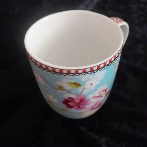 Pip Studio* 2 x Becher* Kaffee*Tee* Floral Porcelaine * hellblau*rot*neuwertig - Bild 5 von 7