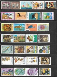MNH Grenada Caribbean British Commonwealth Packet Lot of 29 Stamps NH