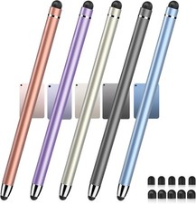 Stylus 5 Pcs , 2-in-1 Stylus Pen for Touchscreen, Designed for 2025 iPad Colors