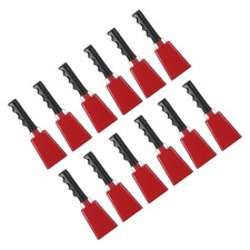 12PCS 9" Cow Bell for Sporting Events Bulk Loud Noise Makers Metal Red