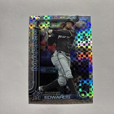 2025 Topps Chrome Xavier Edwards #115 X‑Fractor Mega Box Exclusive Marlins