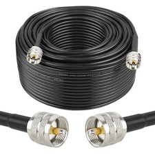 CB Coax Cable 200FT, RG58 PL259 Coaxial Cable UHF Male to UHF Male Cable for CB