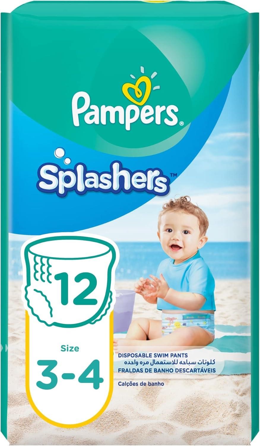 Pampers Splashers Swimming Pants, Size 3-4, 6-12 kg, Carry Pack of 12
