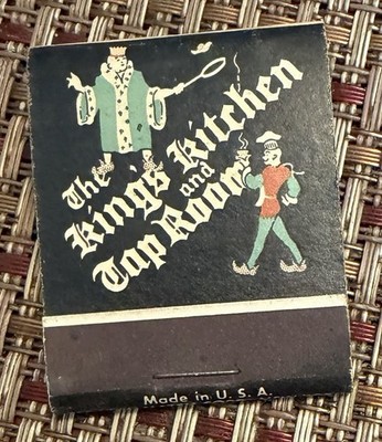 Hotel Elton King's Kitchen and Tap Room Matchbook Waterbury Connecticut Unstruck