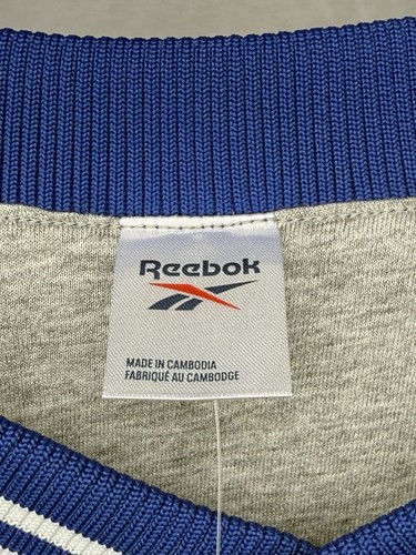 NWT Reebok Mens XL Blue V-Neck Long Sleeve Pullover Sweater Uniform Lined Woven - Picture 5 of 11