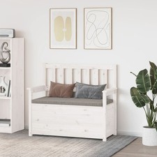 Sitzbank 112,5x51,5x96,5cm Massivholz Kiefer Truhenbank mehrere Auswahl vidaXL