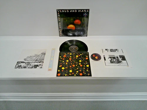 PAUL MCCARTNEY BEATLES WINGS VENUS MARS 1975 LP~BOTH POSTERS & STICKERS~SHRINK!!