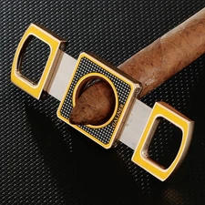 Galiner Cigar Cutter Pocket Gadgets Cigar Tool Knife Scissors Accessories Yellow