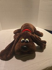 2021 Hasbro Pound Puppies Puppy Plush 18" Brown With Red Collar FREE SHIPPING