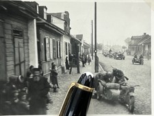 1939 Der Durchmarsch der Panzer Div. durch das Ghetto Juden Jews nach Warschau