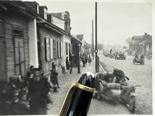 1939 Der Durchmarsch der Panzer Div. durch das Ghetto Juden Jews nach Warschau