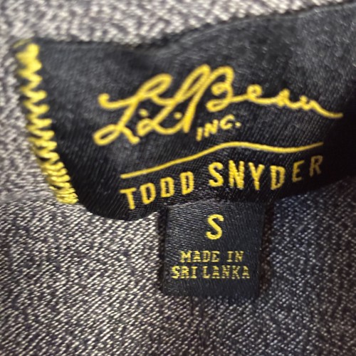 Camicia LL Bean Todd Snyder uomo piccola velluto a coste toppa gomito abbigliamento da lavoro casual - Foto 7 di 19