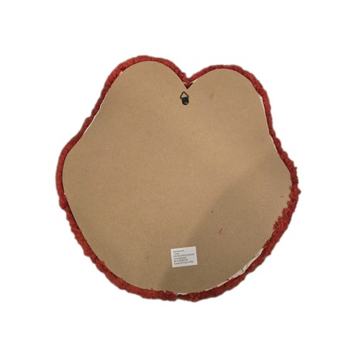 New Red Retro Urban Y2K Tufted Fluffy Fuzzy Lips Kiss Mirror Wall Decor Mirror - Picture 2 of 4