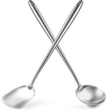 17’’ Wok Spatula and Ladle - Set of 2 Heat-Resistant Wok Tools - Universal Wok L