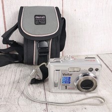 Vivitar Vivicam 8400 Digital Camera W/ Case - 8.0MP Silver Y2K - TESTED WORKING