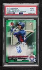 2017 Bowman Retail Prospect Green 15/99 Leody Taveras #PA-LT PSA 8 Auto 11ff