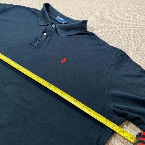 Ralph Lauren Polo Shirt Mens 3XB 3XL BIG Black 33.5" P2P Soft Touch - Picture 3 of 8