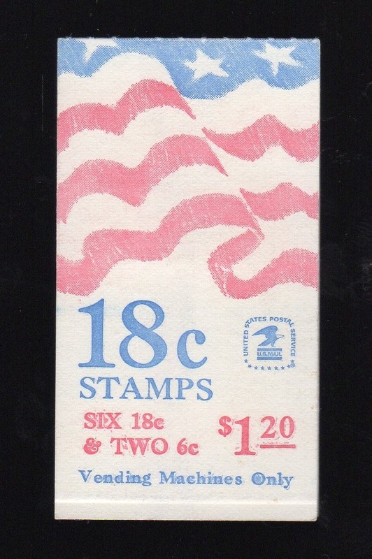 US Scott # BK138 FLAG (1981) UNEXPLODED Booklet of 6 MNH 18¢ & 2 MNH 6¢ stamps