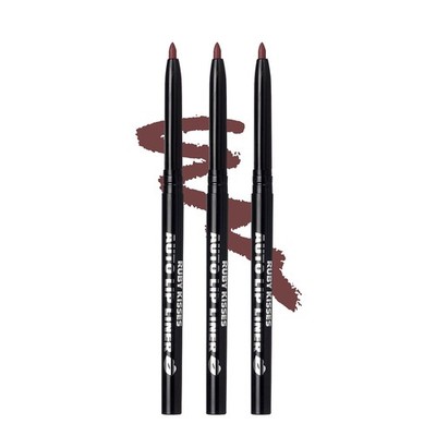 Ruby Kisses Auto Lip Liner Pencil (Cocoa 3 Count (Pack of 1), Cocoa (3 Pack) 