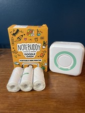 Note Buddy Mini Portable Printer Pink Circle, Bluetooth Smart Pocket Thermal X 2