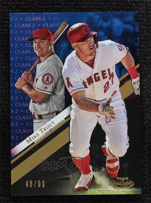 2019 Topps Gold Label Class 2 Blue 46/99 Mike Trout #1 0a3