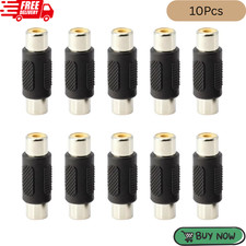 10 Pack AV RCA Audio Video Female to Female Jack Coupler Adapter Connector NEW