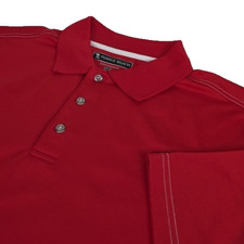 Pebble Beach Dry-Luxe Red S/S Performance Polo Size XL Golf Athleisure Preppy