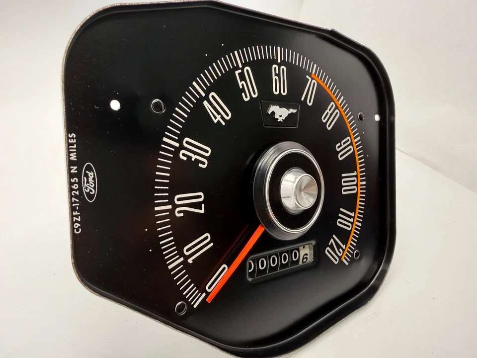 NOS 1969 - 1970 福特野马速度计 120 MPH C9ZF-17255-N | 已测试,工作正常 — 第 2/4 张图片