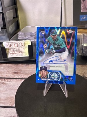 2023 Topps Chrome - Chrome Rookie Autographs Jose Caballero #AC-JCA Blue /150
