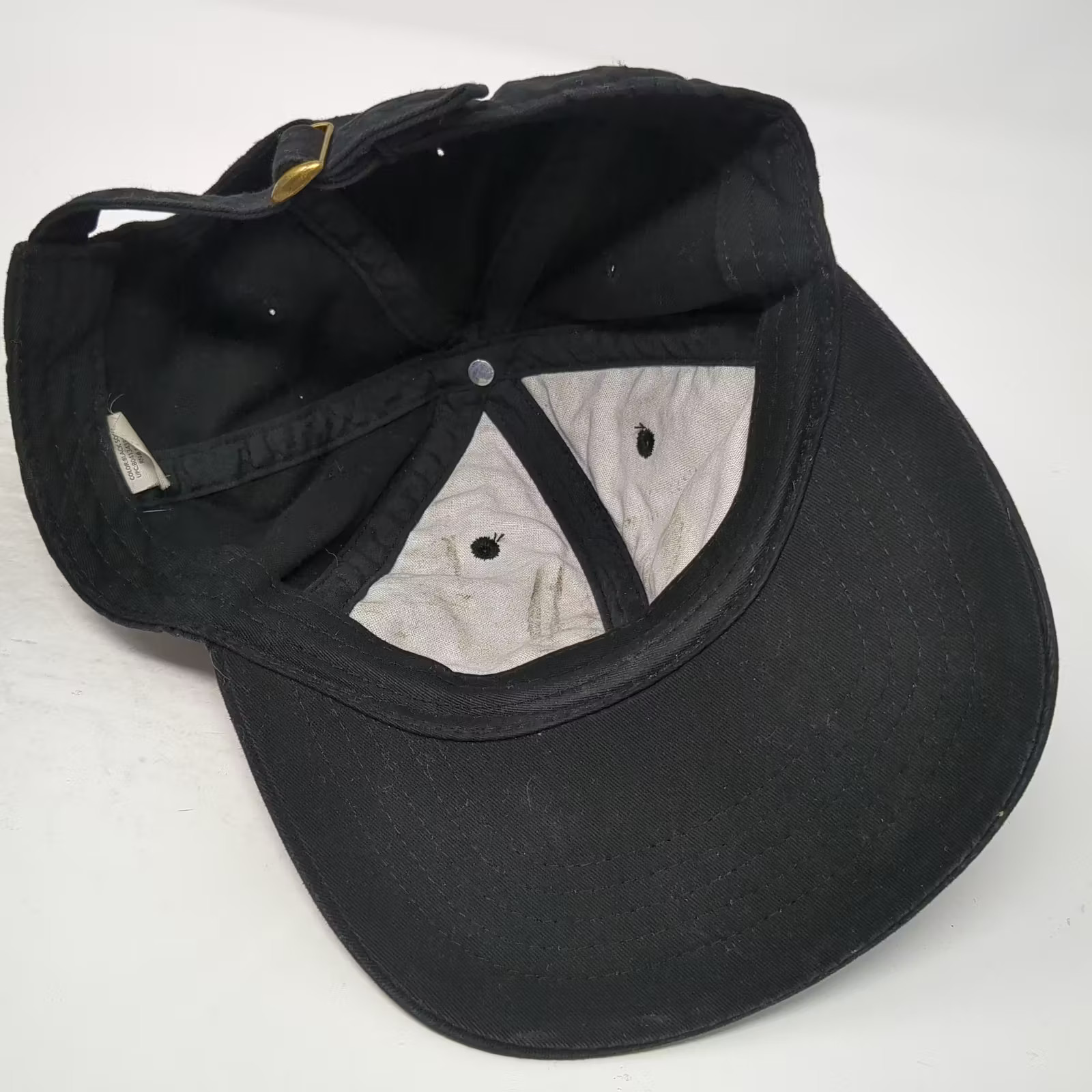 Baseball Cap Black OS Hat Solid Plain Adjustable … - image 7