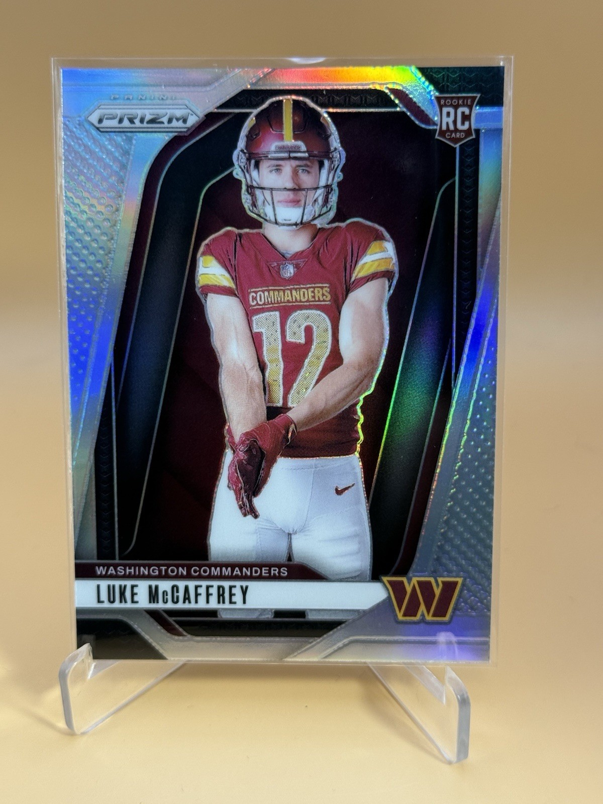 2024 Panini Prizm LUKE MCCAFFREY Silver Variation RC Washington Commanders #26