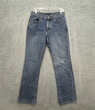 VTG J Crew Jeans Women’s 10/34(fit 30x32) Blue Denim Button Bootcut Made In USA