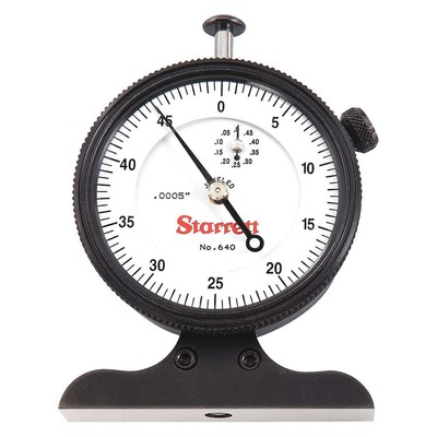 STARRETT 640JZ Dial Depth Gage,0 to 1/2'' Range 26Z129