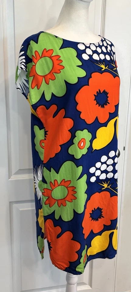 Vestido Floral MARIMEKKO Para Target Kukkatori XS Vibrante Audaz Retro Colorido Foto 2 de 4