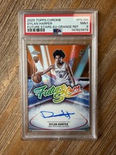 25-26 Topps Chrome Future Star Auto Dylan Harper FS-DH Orange RC /25 PSA 9 POP 1