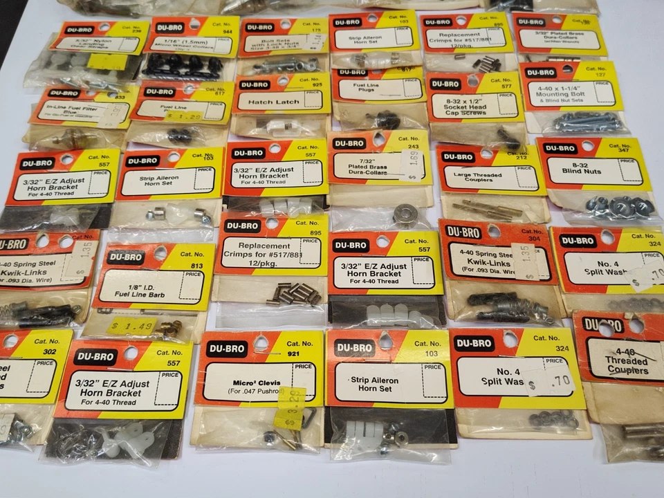 LOT 35Pkgs DuBro RC Airplane Parts DU-BRO Hardware Bundle  - Image 2 of 4