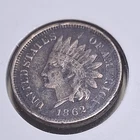 1862 1C Indian Head Penny Cent!