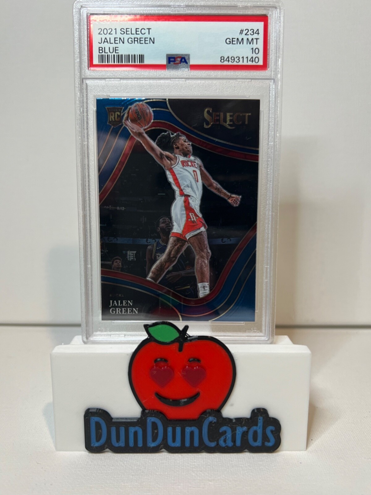 2021-22 PANINI SELECT COURTSIDE JALEN GREEN ROOKIE RETAIL BLUE #234 PSA 10 GEM