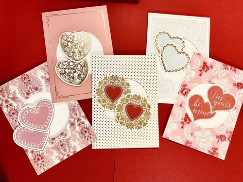 Anna Griffin Valentinstag Spinner 5 Karten Kit - Spinnende Anzeige der Liebe Mittelstück - Bild 5 von 10