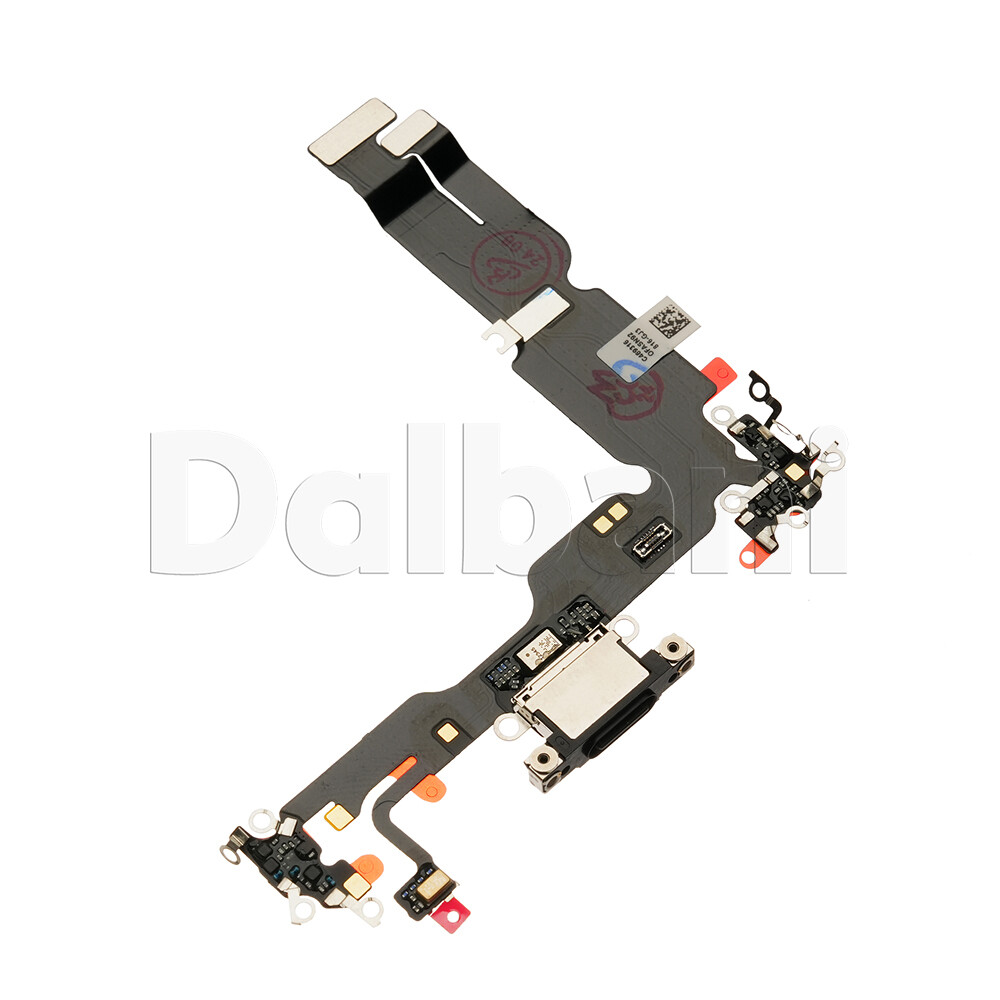 OEM Charging Port Charger Dock Mic Flex Cable For iPhone 15+ Plus Black