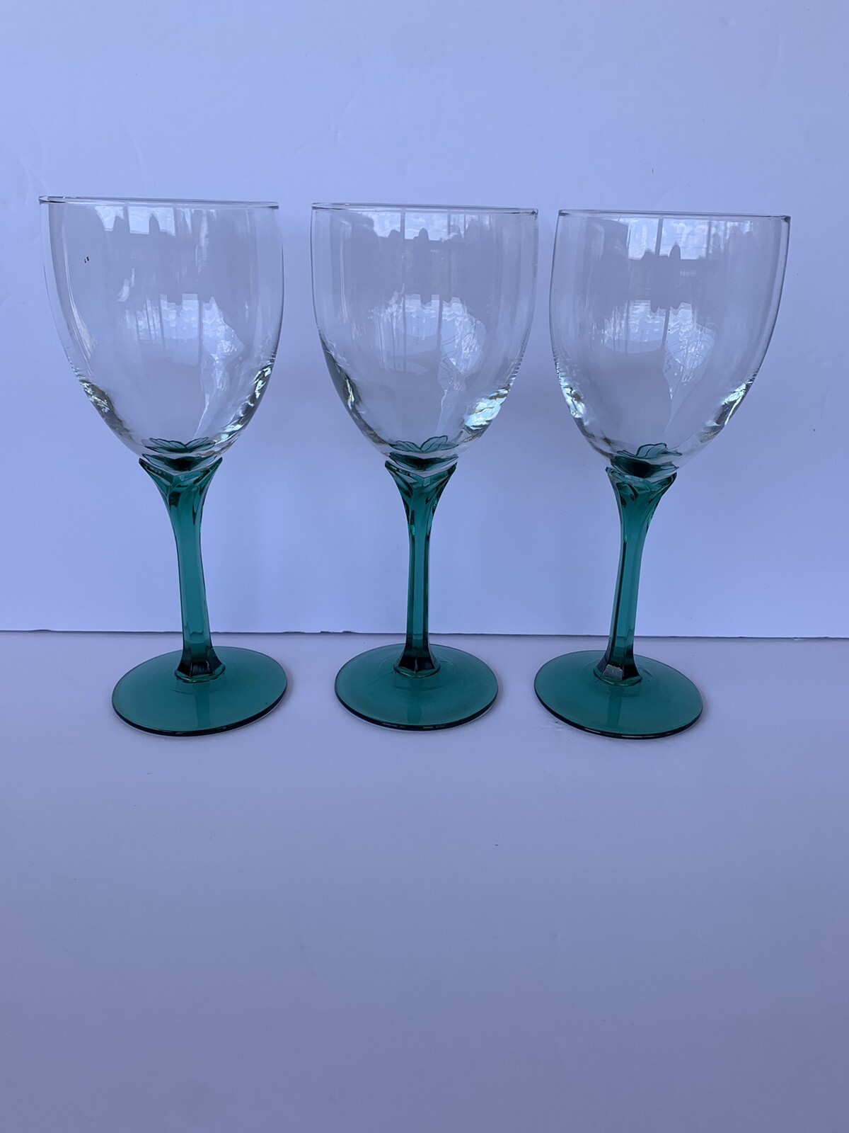 Libbey Glass 3-Piece Juniper Green Water Goblet Set