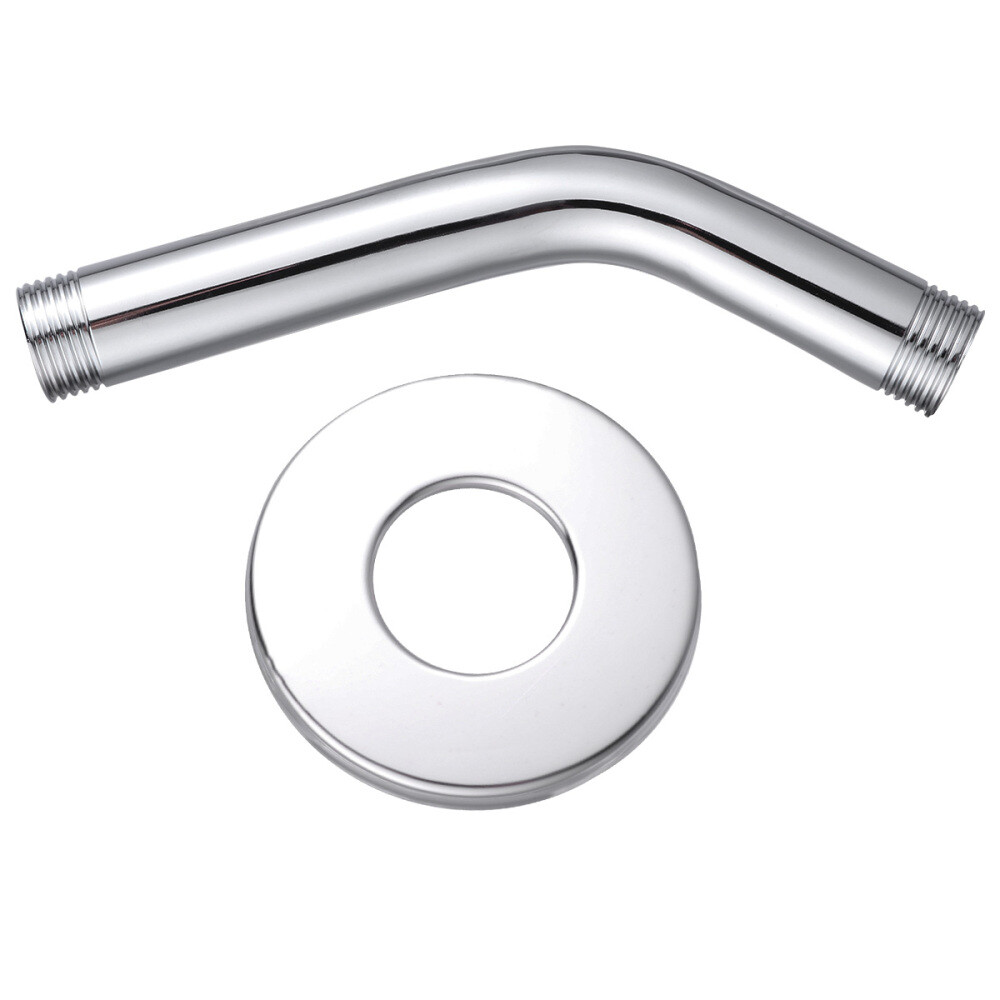 15CM Shower Arm and Flange Solid Stainless Steel Wall-Mounted for Fixed Shower