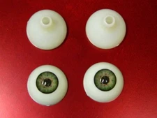 Realistic Acrylic Eyes for Halloween PROPS, MASKS, DOLLS or Bears (GREEN 26mm)